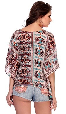 Crepe Off White Western Wear Top