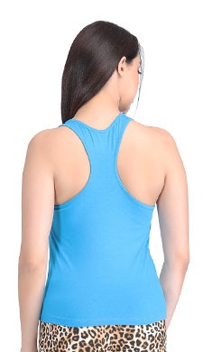 Stretchable Cotton Tank Top with Racerback