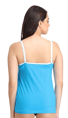 Stretchable Cotton Camisole with Lace Straps