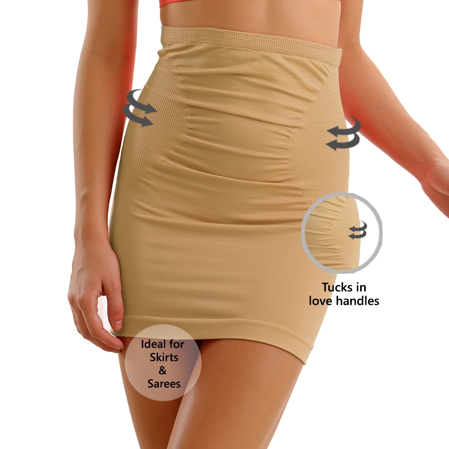Buy Tummy Control Bulge Smoothing Skirt in Nude Online India, Best ...